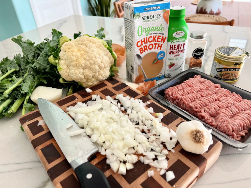 ingredients for keto zuppa toscana