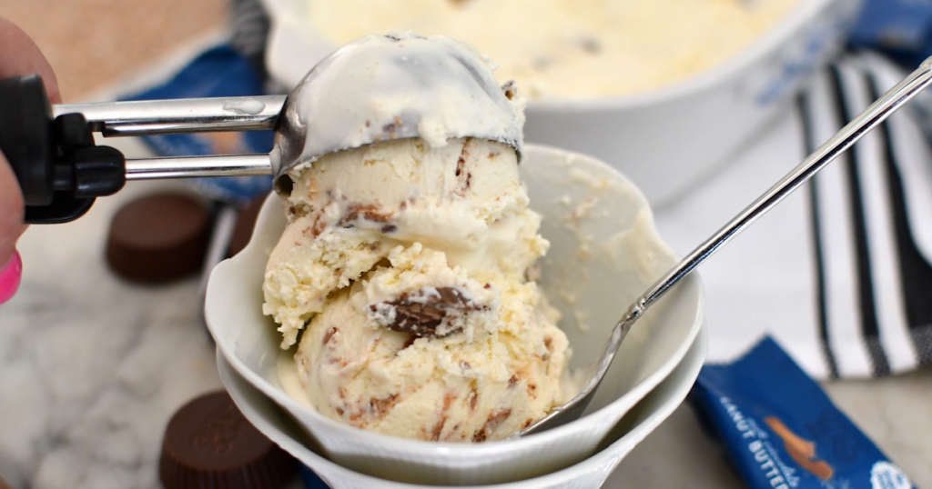 putting keto McFlurry in bowl 