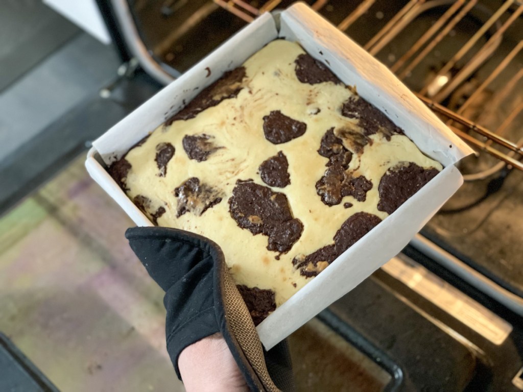 cooked keto cream cheese brownie