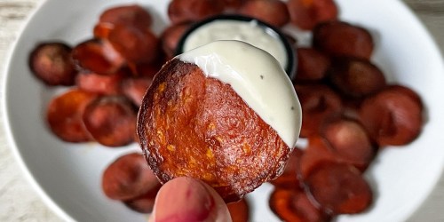 These Baked Pepperoni Chips are the Easiest Zero-Carb Snack Ever!