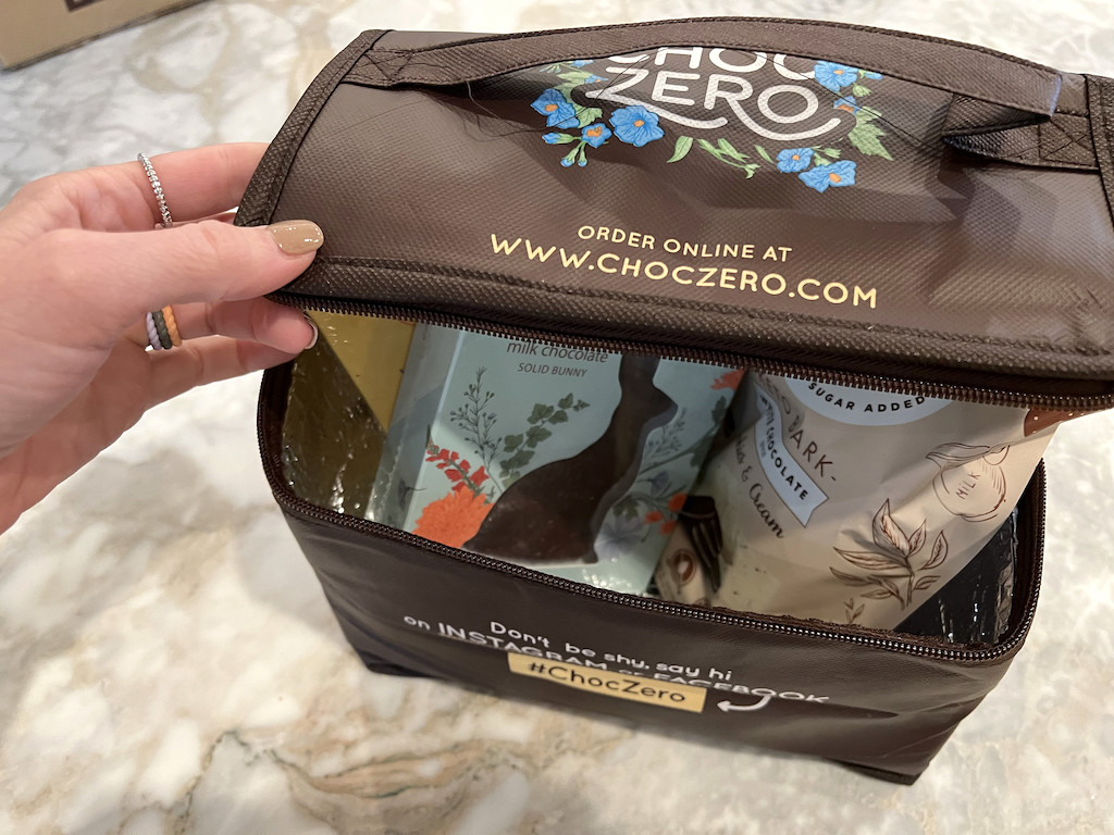 opening ChocZero package
