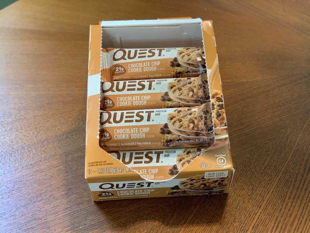 box of Quest bars