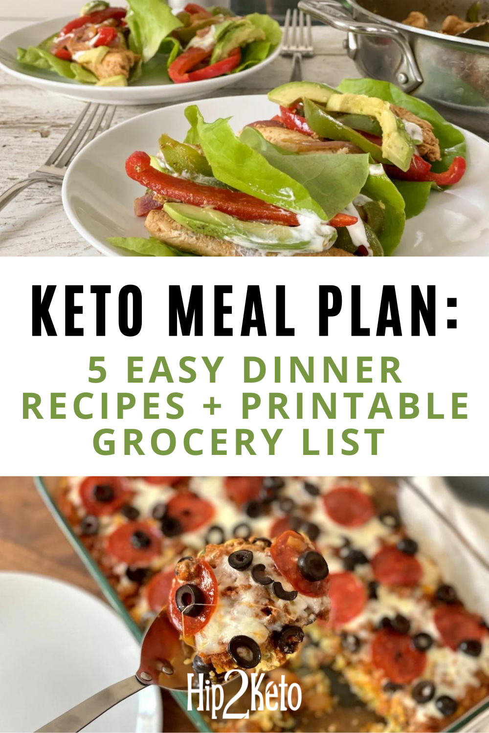Keto Meal Plan: 5 Easy Weeknight Dinner Recipes & Printable Grocery List