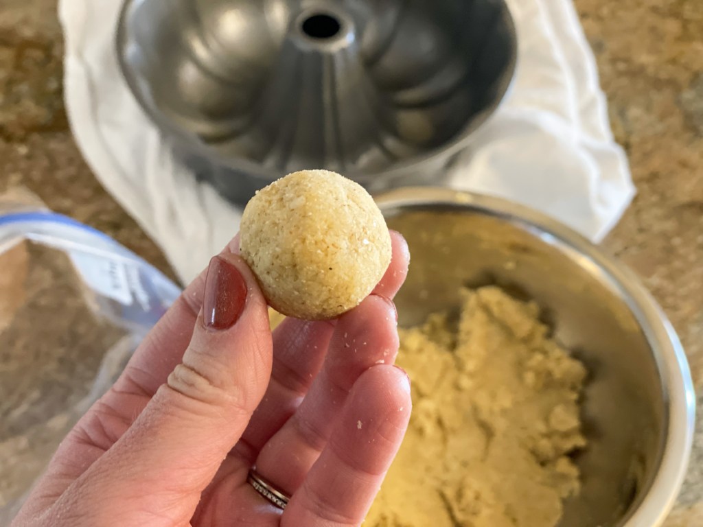 dairy-free monkey bread dough ball