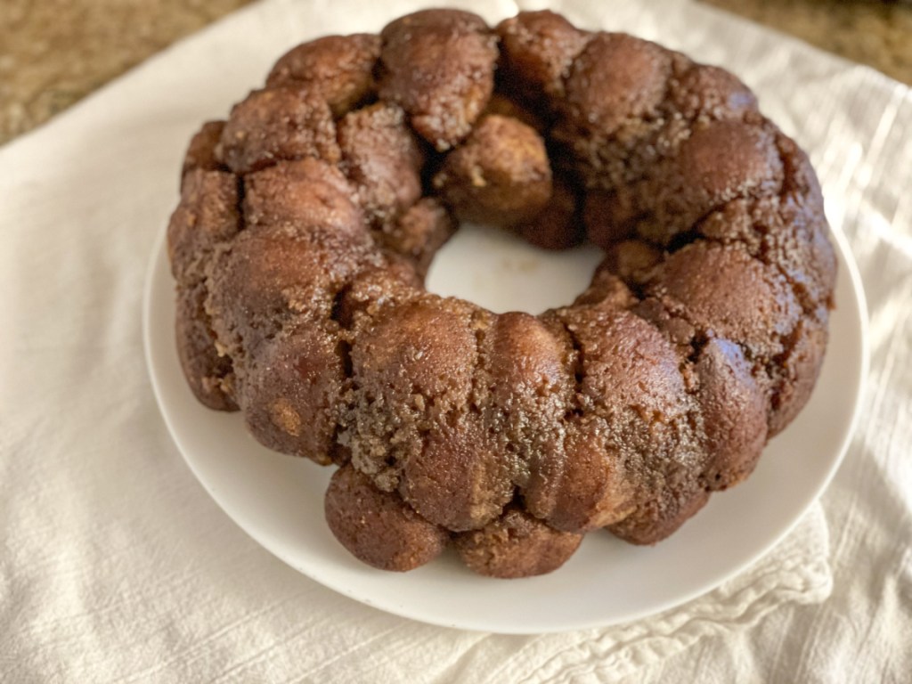 dairy-free monkey bread plated 