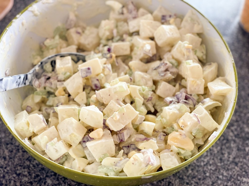 mixed up loaded jicama potato salad 