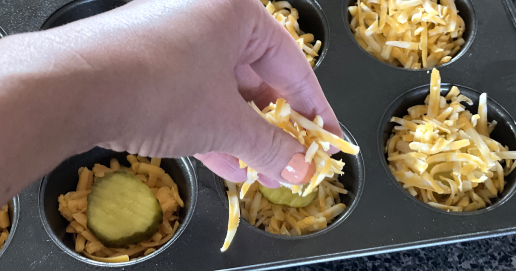 making pickle cheese chips 