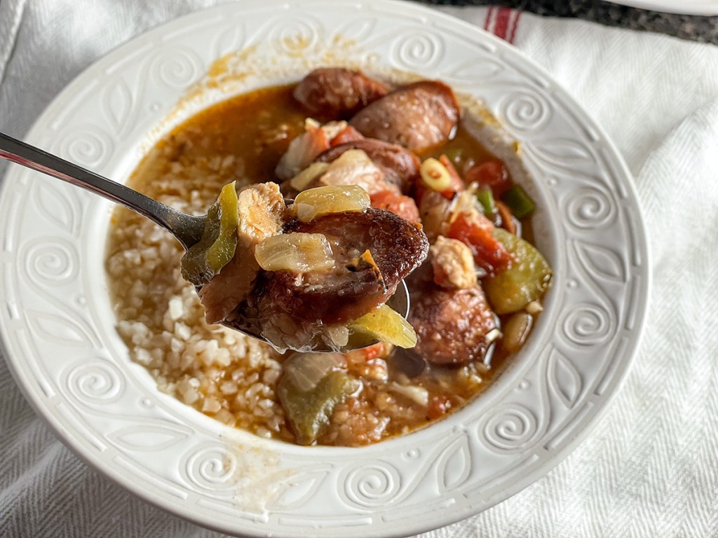 spoonful of keto gumbo