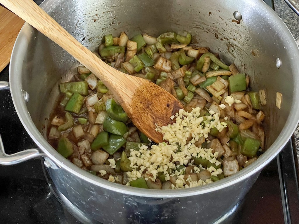 sautéing vegetables 