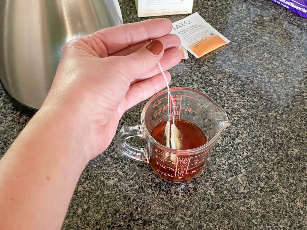 steeping chai tea