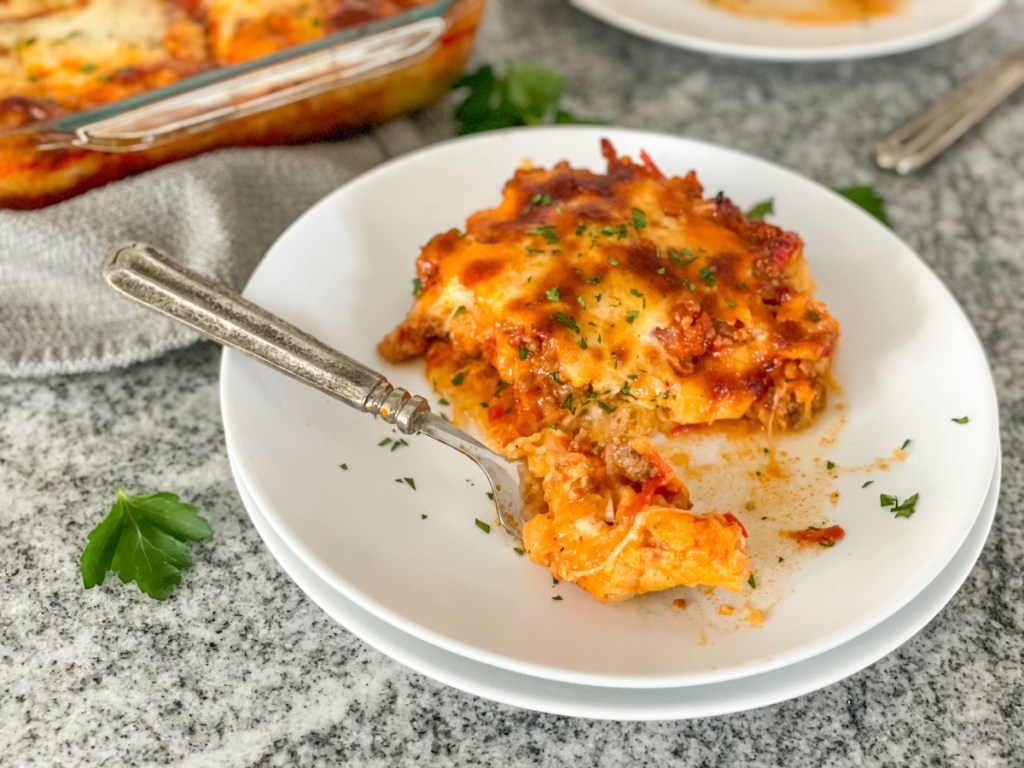 bite of spaghetti squash casserole