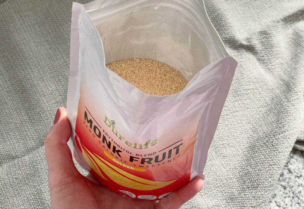 bag of keto monk fruit sweetener from durelife