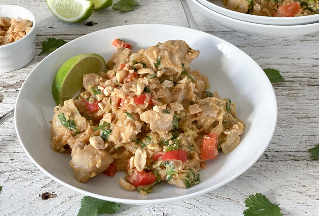 keto pad thai with spaghetti squash