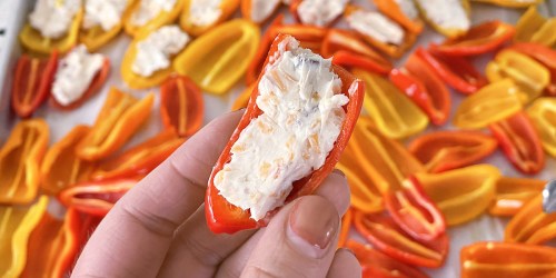 Stuffed Mini Peppers With Cream Cheese | 4-Ingredient Appetizer Recipe