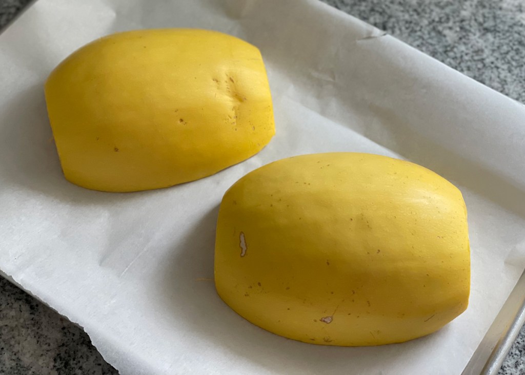 spaghetti squash halves