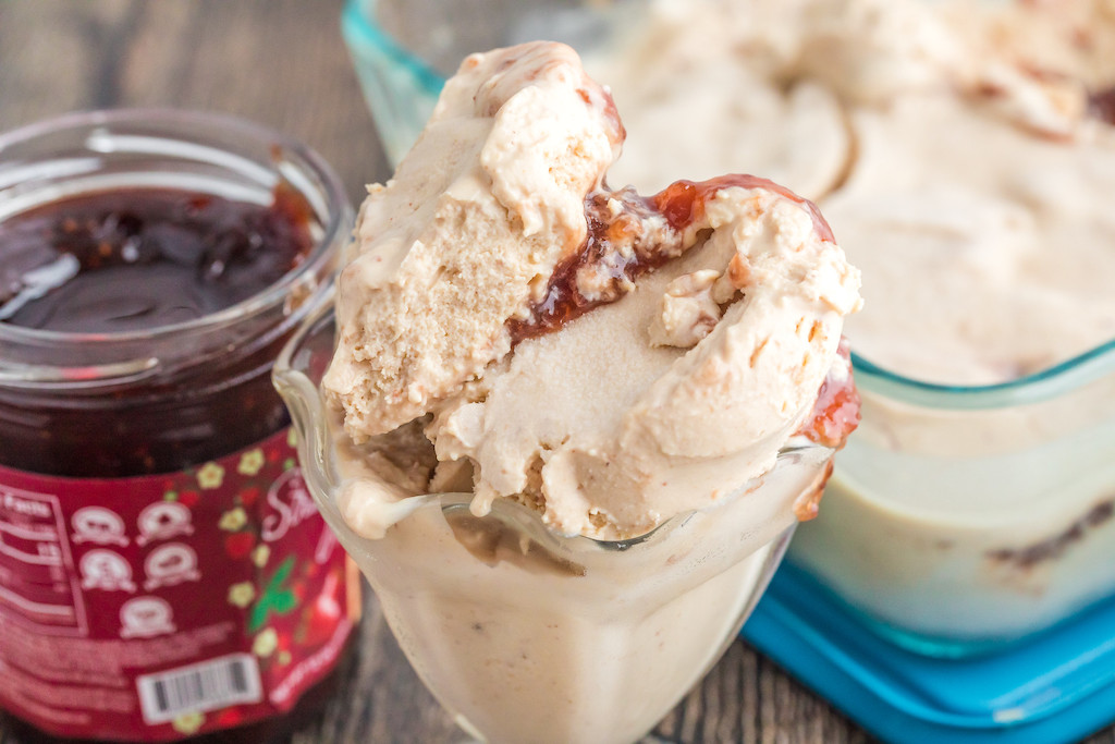Keto Peanut Butter & Jelly Ice Cream for PB&J Lovers Hip2Keto