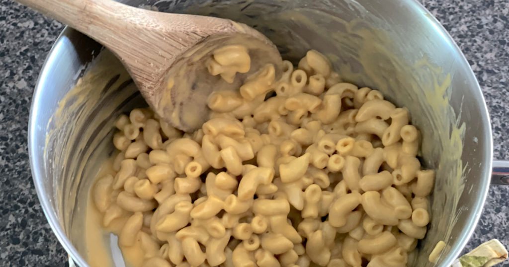 Perfect keto mac and cheese in pot 