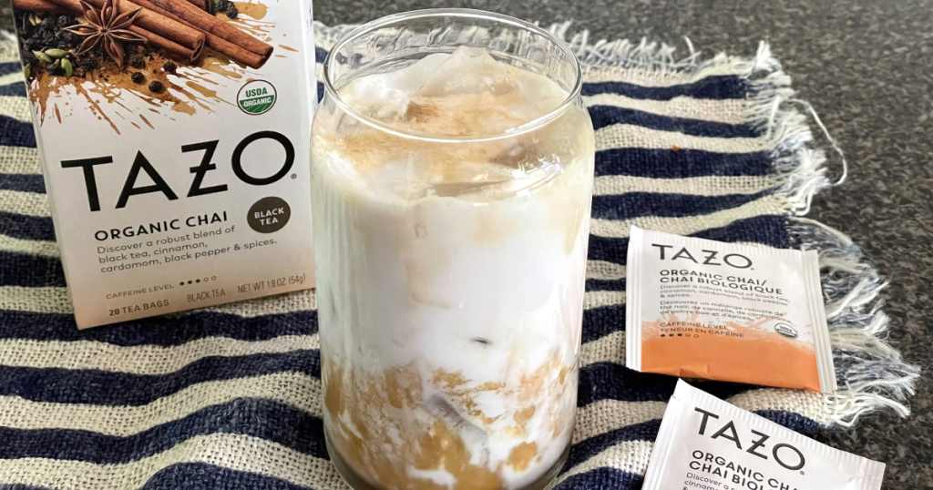 making keto chai tea iced latte