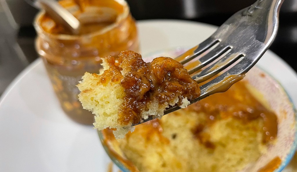 forkful of 90 second keto sweet bread