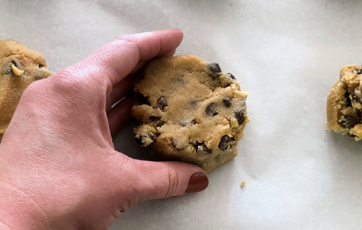 Making a healthy crumbl cookie copycat that is keto and low carb and uses a sugar substitute