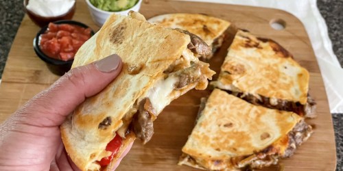 Make the Ultimate Loaded Keto Fajita Steak Quesadilla with Hero Tortillas
