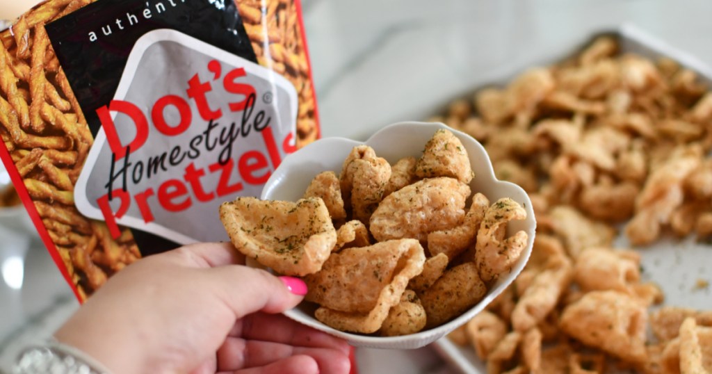 bowl of diy keto dot's pork rinds