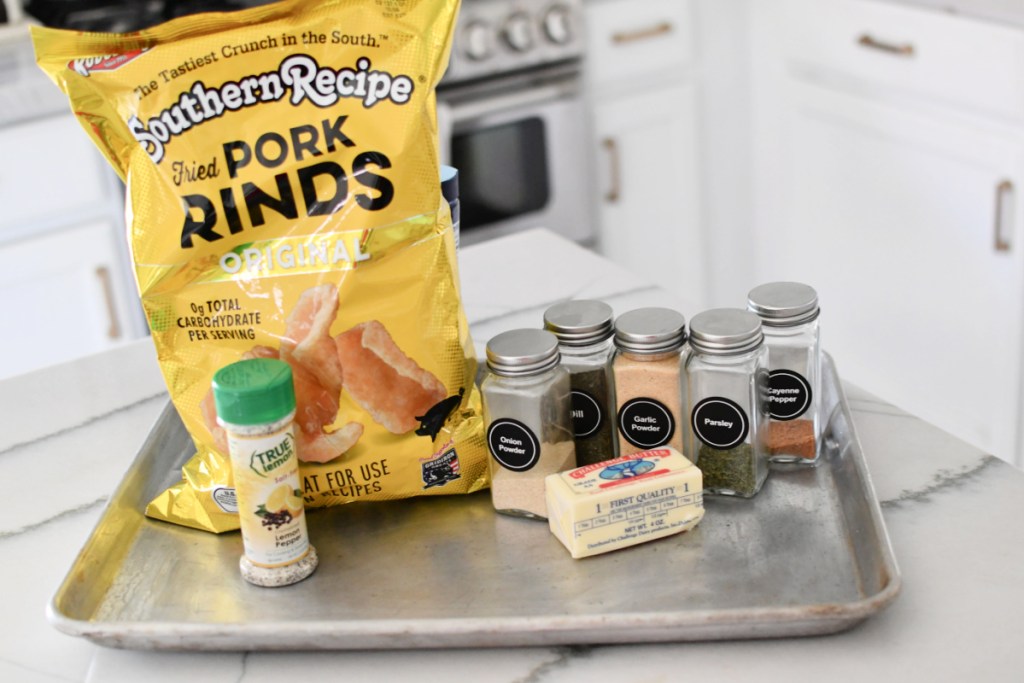 pork rinds and seasonings to make copycat dot's