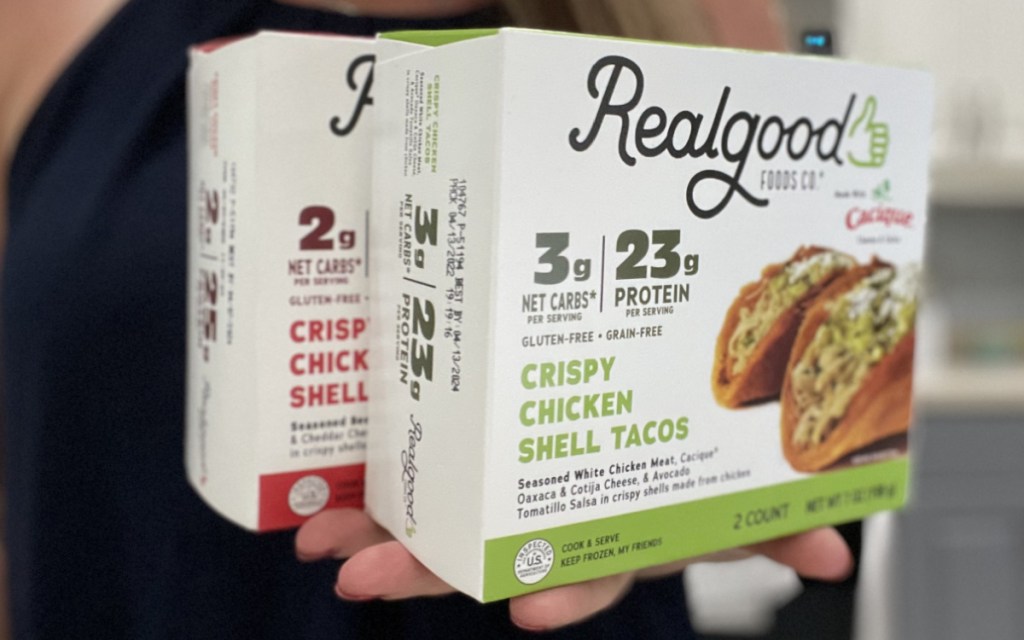 real good foods crispy taco shell packaging