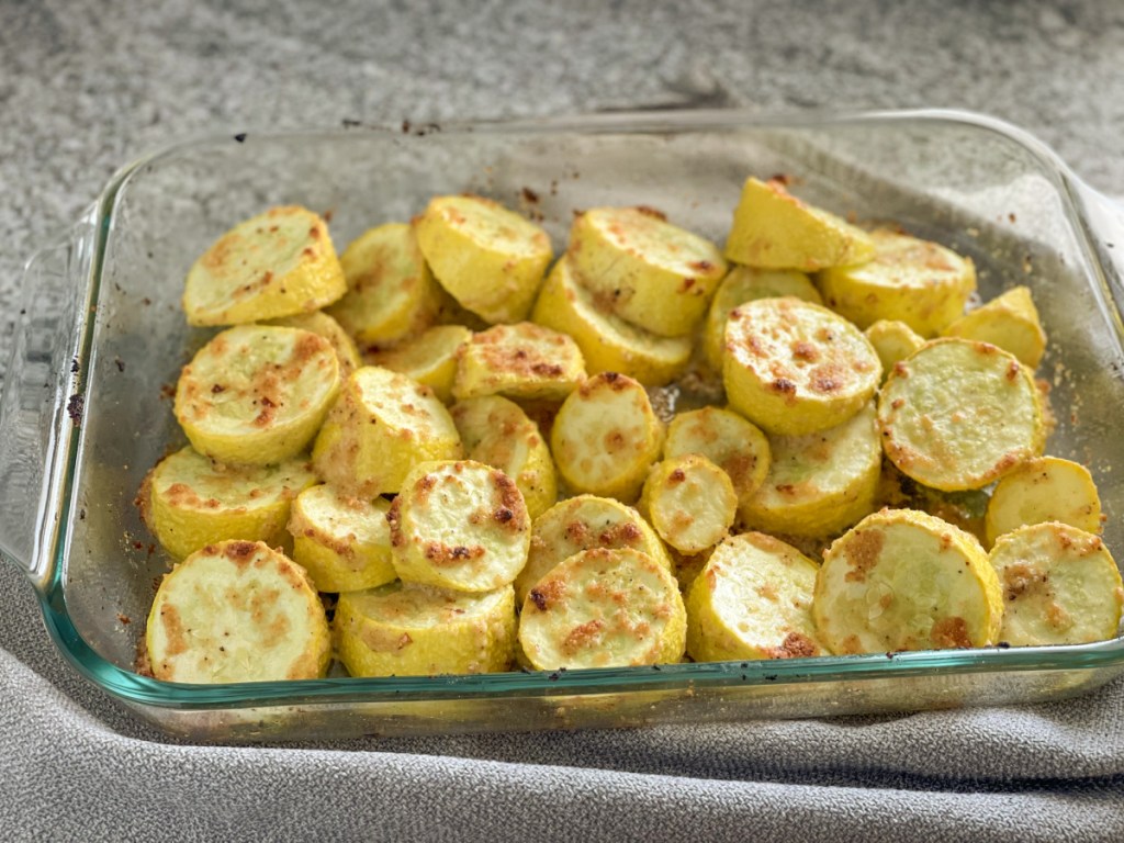 baked Garlic roasted yellow squash