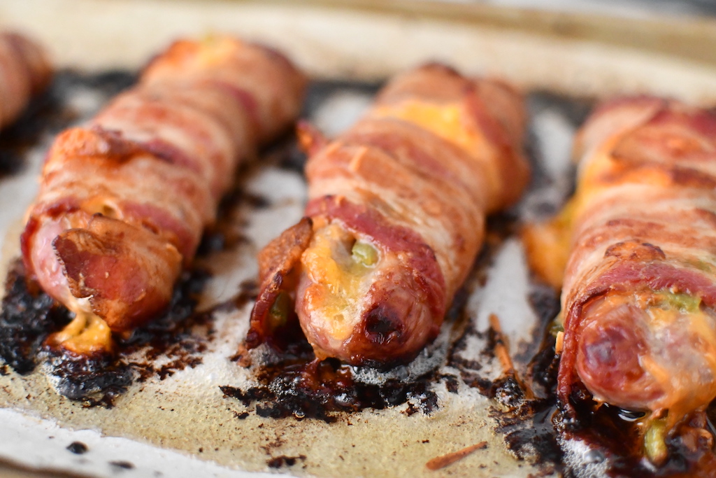bacon-wrapped sausage 