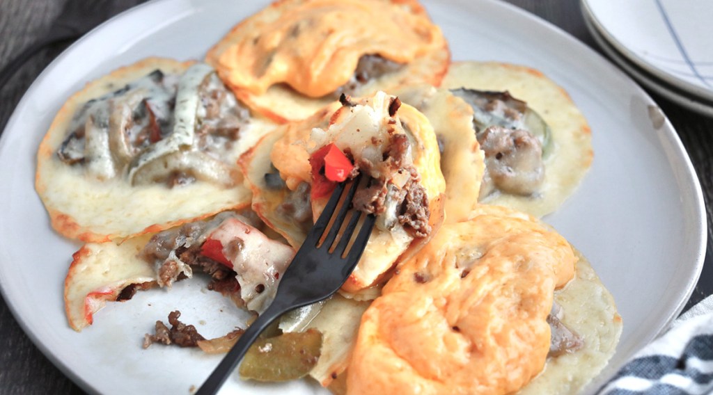 keto philly cheesesteak ravioli