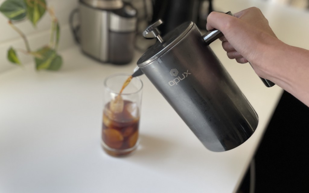 pouring cold brew