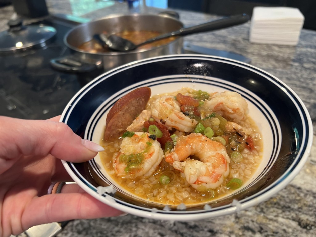 bowl of keto gumbo