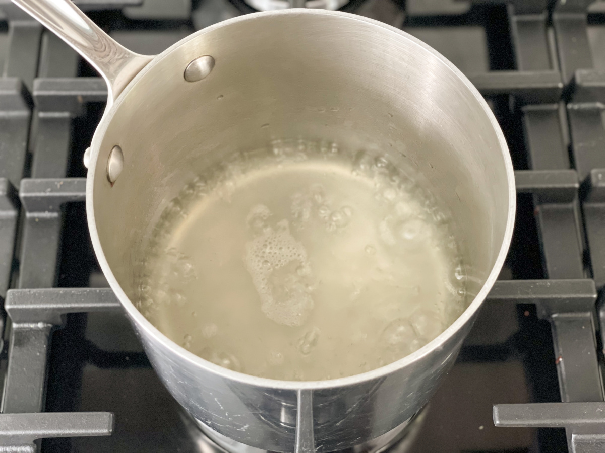 boiling lemon syrup