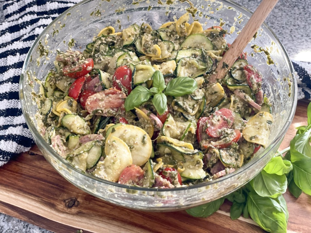 bowl of zucchini salad