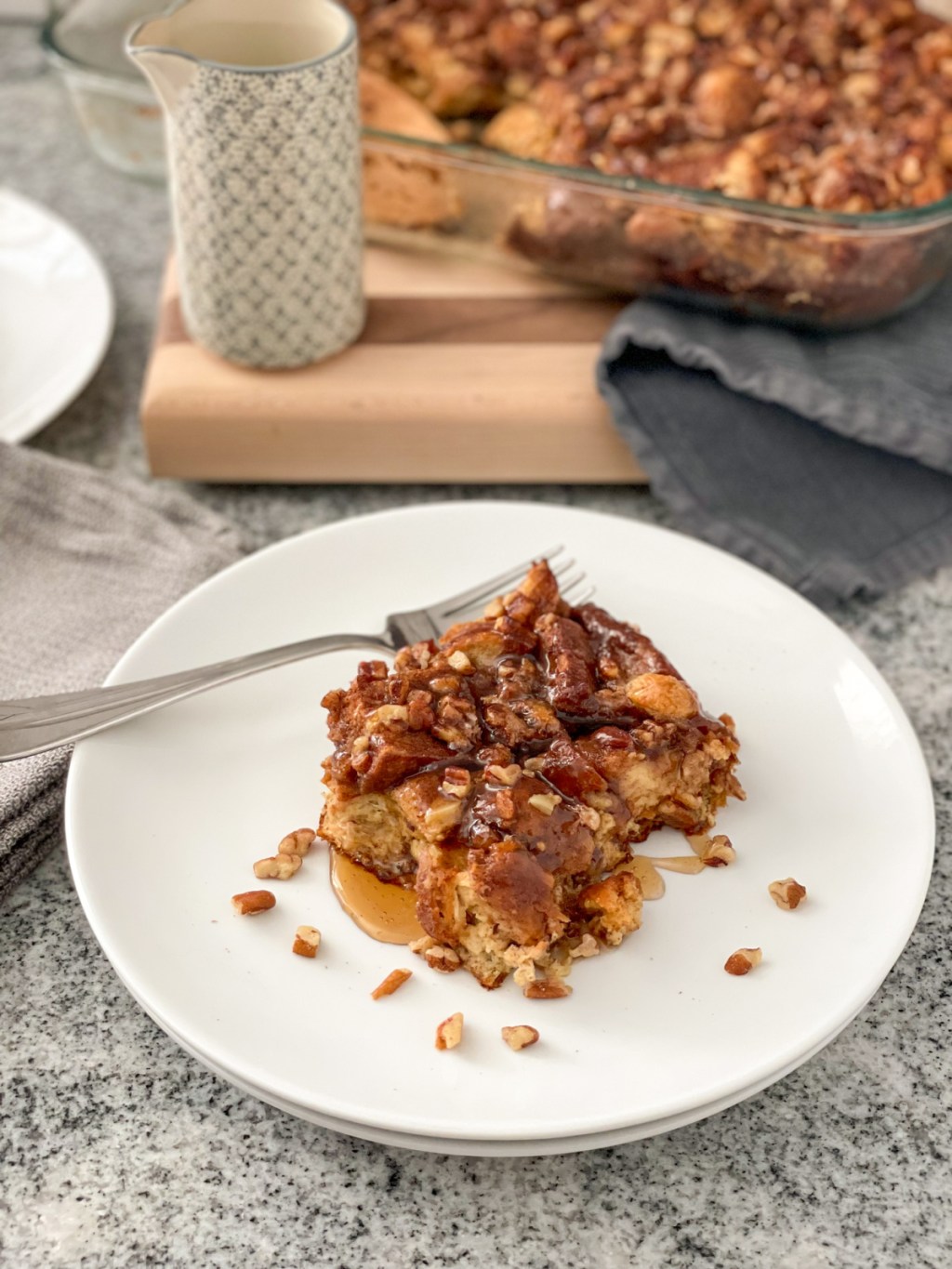 plated Keto French Toast Casserole with Hero seeded bread