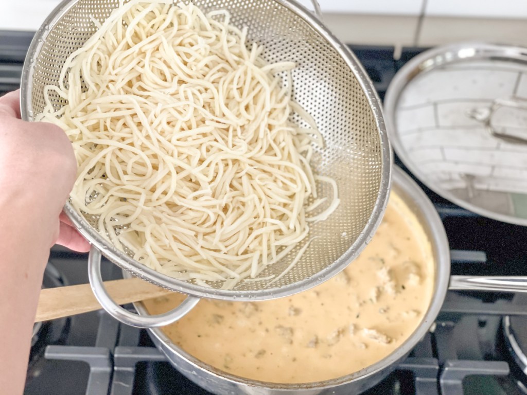 adding palmini noodles to keto pumpkin Alfredo