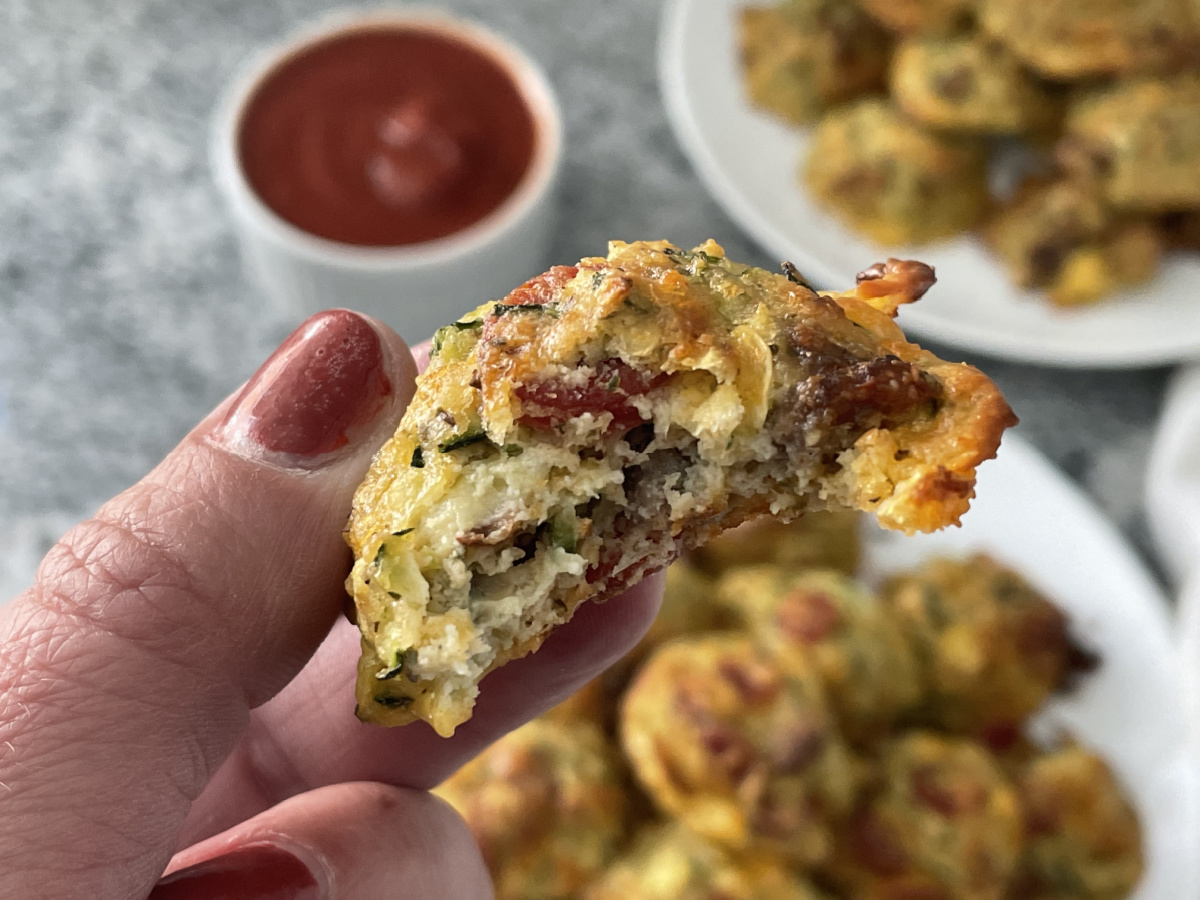 a keto zucchini bite
