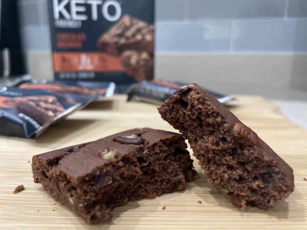 ratio KETO friendly chocolate brownie - keto friendly snacks and keto desserts