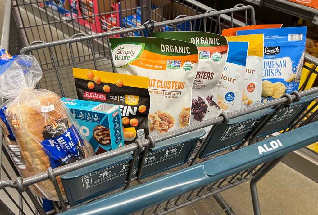 aldi keto foods in shopping cart