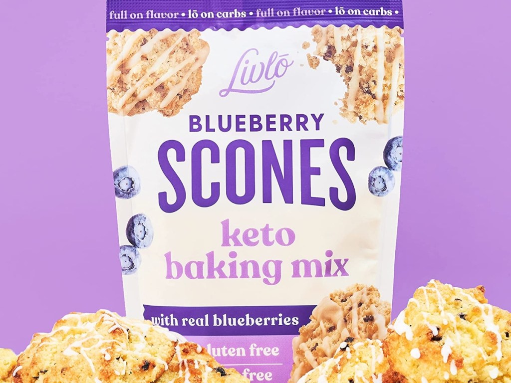 package of baking mix for blueberry scones