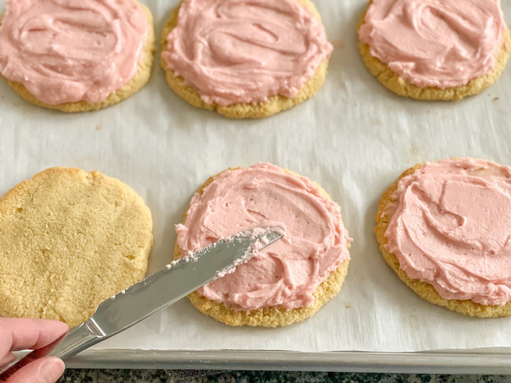 frosting keto crumbl pink sugar cookie