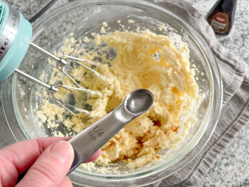 adding almond extract to keto crumbl pink sugar cookie dough
