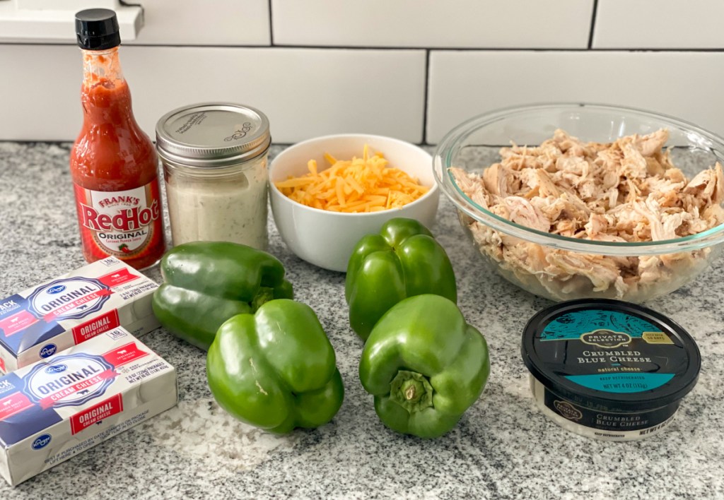 keto buffalo chicken stuffed peppers ingredients