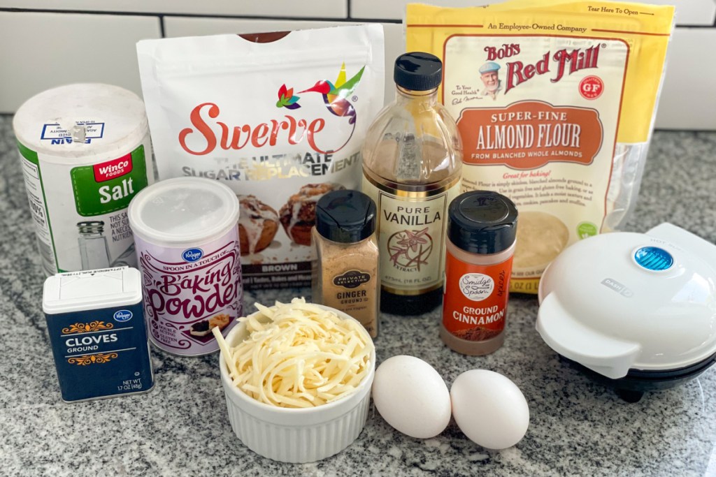 Gingerbread Chaffle ingredients 