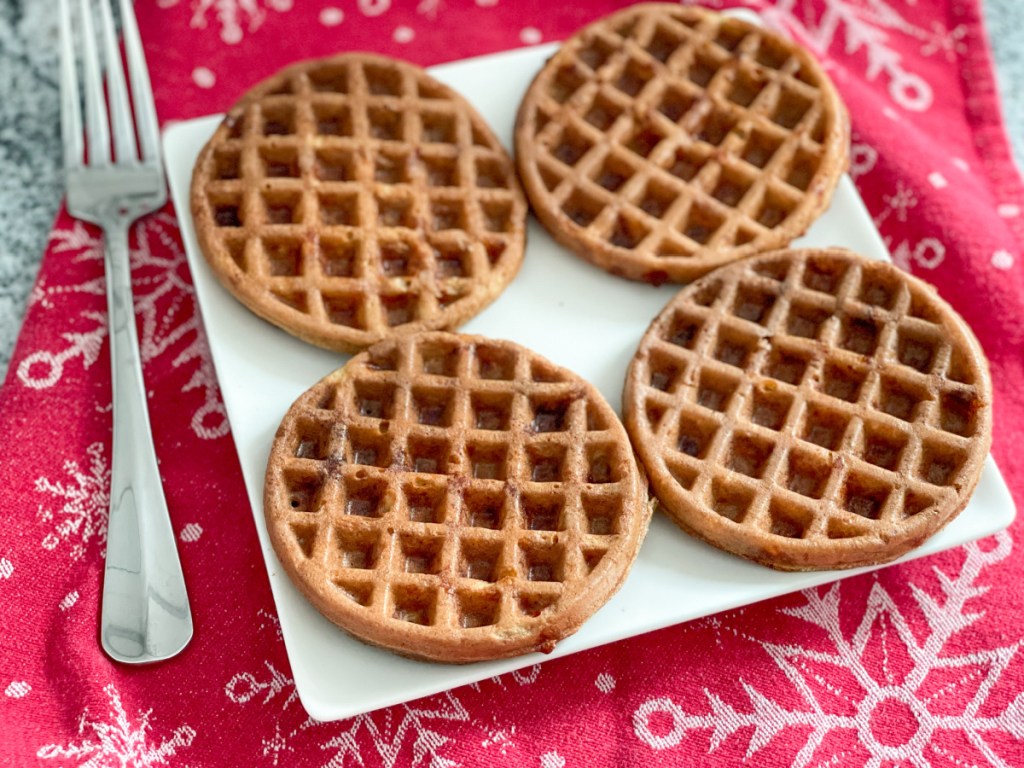Gingerbread Chaffles plated