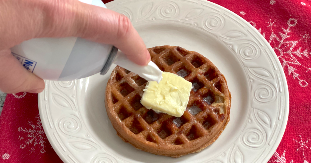 gingerbread chaffle with butter 