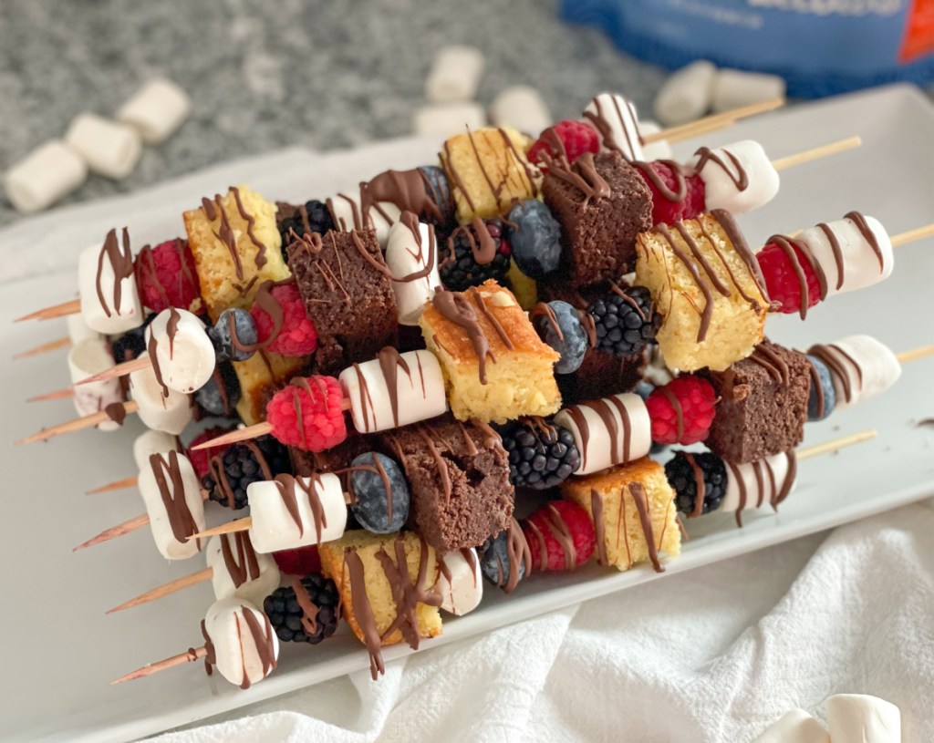 plated dessert kabobs