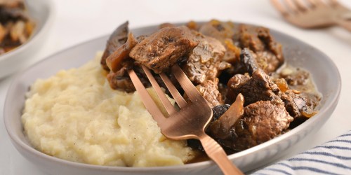 Keto Beef Tips Recipe with Mushrooms and Onions