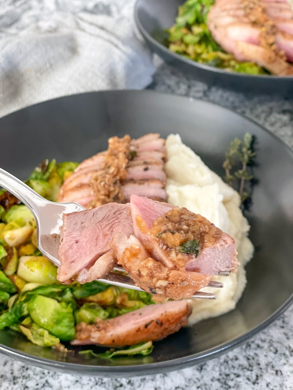 Easy Duck Breast Recipe with Duck Fat Brussels Sprouts